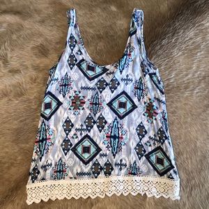 Tribal print tank